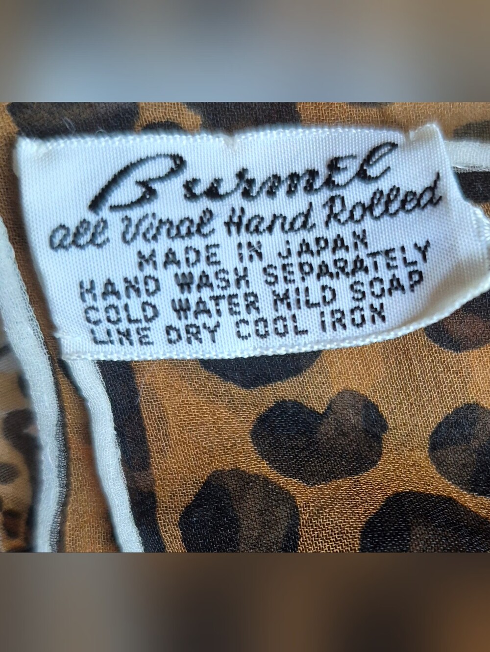1960s-1970s.Vintage Boho Y2K Burmel Square Sheer Silk-Rayon Blend Scarf 23"×23" - Picture 3 of 9